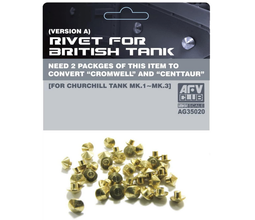 AFV Club AG35020 1/35 Rivet For British Churchill Mk.3-Mk.6 Tank (Version A)