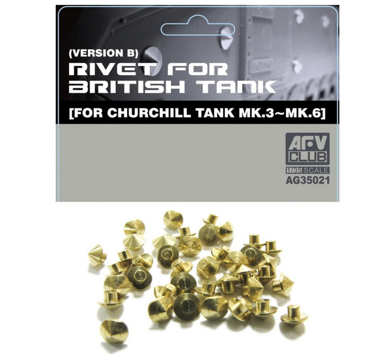 AFV Club AG35021 1/35 Rivet For British Churchill Mk.3-Mk.6 Tank (Version B)