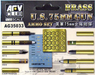 AFV Club AG35033 1/35 Brass U.S. 75mm Gun Ammo Set for Lee/Grant/Sherman/Churchill Mk.IV