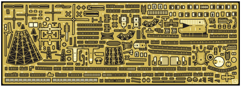 AFV Club AG35067 1/700 Photo-Etched Detail-Up Set for USN Oliver Hazard Perry Class Frigate