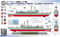 AFV Club SE70007 1/700 USN Oliver Hazard Perry Class Frigate Full-Hull Model Kit
