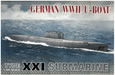 AFV Club SE73501 1/350 German Type XXI U-Boat Model Submarine Kit
