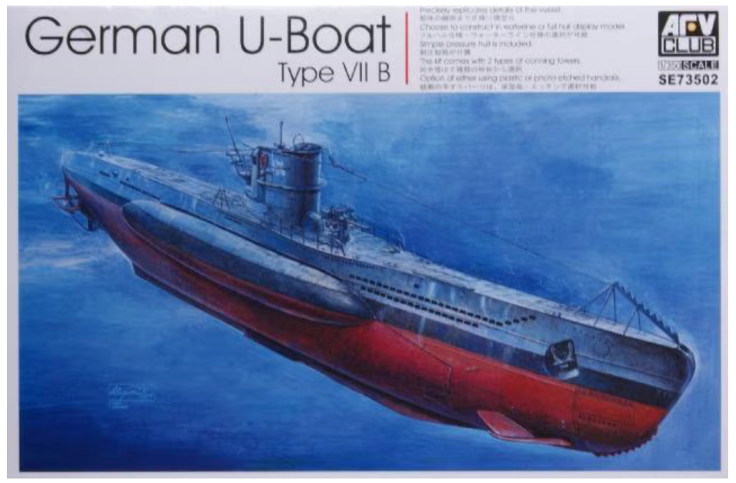AFV Club SE73502 1/350 German U-Boat Type VII B Model Kit