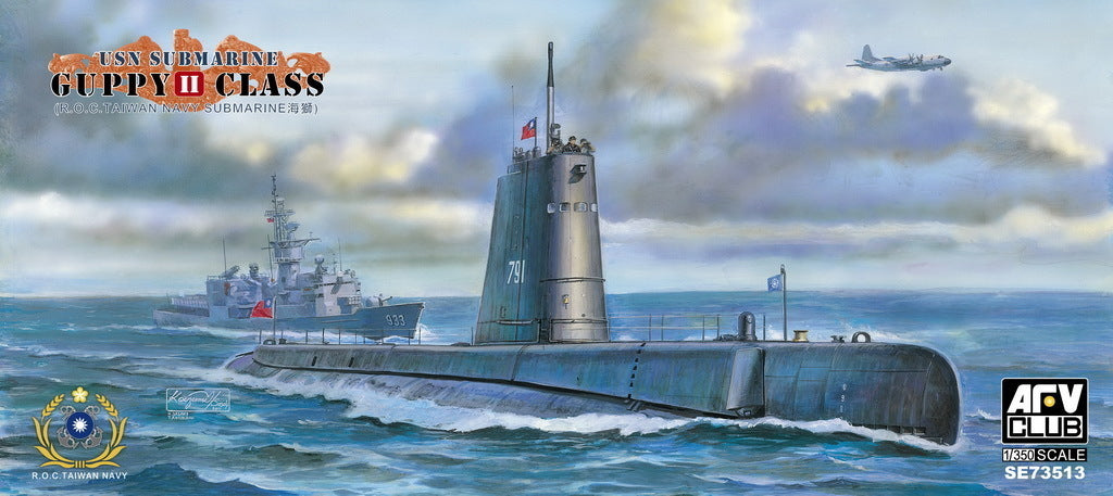 AFV Club SE73513 1/350 US Navy GUPPY II Tench Class Submarine Model Kit