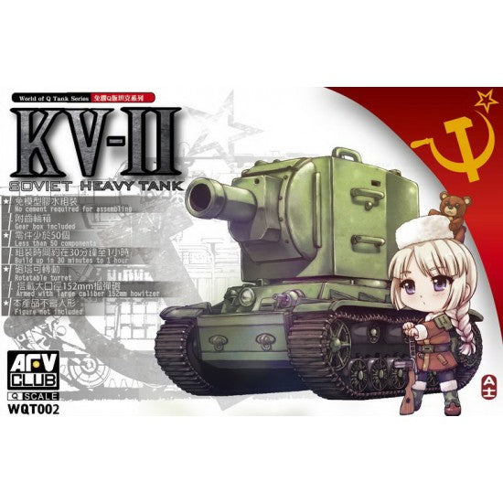 AFV Club WQT002 1/Egg Soviet Heavy Tank KV-II Model Snap Kit
