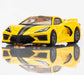 AFX Racing 22013 C8 Corvette Torch Yellow Mega G+ HO Scale Slot Car
