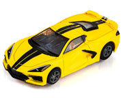 AFX Racing 22013 C8 Corvette Torch Yellow Mega G+ HO Scale Slot Car