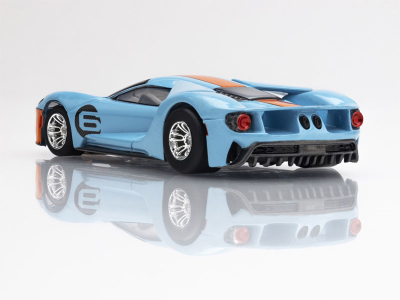 AFX Racing 22052 Ford GT Heritage #6 Gulf Mega G+ HO Scale Slot Car