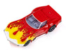 AFX Racing 22055 1970 Corvette (Wildfire Red/Yellow) Mega G+ HO Scale Slot Car