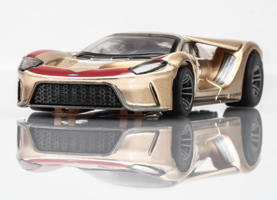 AFX Racing 22061 Ford GT Heritage #5 Gold GT Mega G+ HO Scale Slot Car