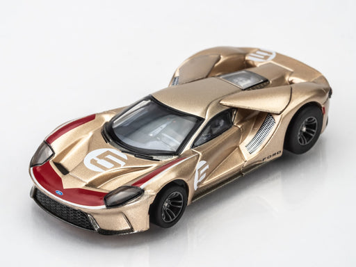 AFX Racing 22061 Ford GT Heritage #5 Gold GT Mega G+ HO Scale Slot Car