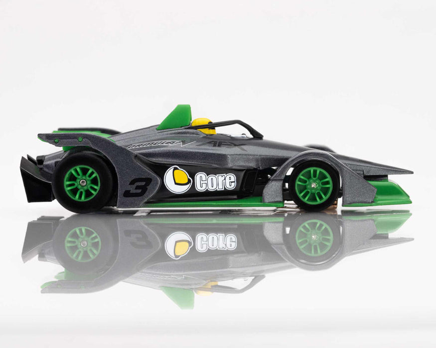 AFX Racing 22064 Mega G+ Formula N #3 Slot Car Silver and Green