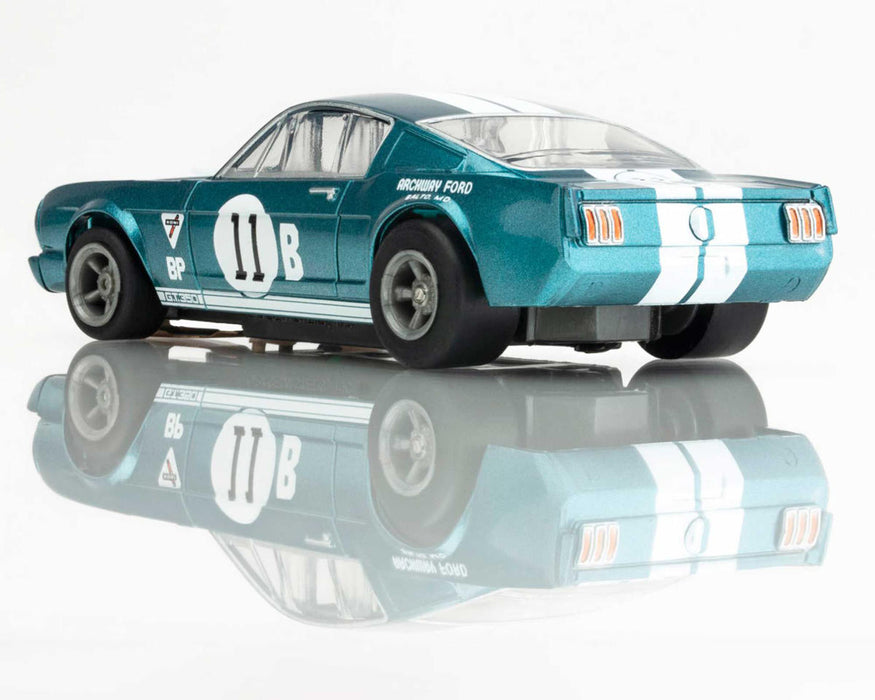 AFX Racing 22071 1965  Shelby GT350R Donohue Blue Mega G+ HO Scale Slot Car