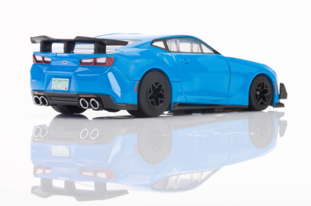 AFX Racing 22079 2021 ZL-1 Camaro (Rapid Blue) Mega G+ HO Scale Slot Car