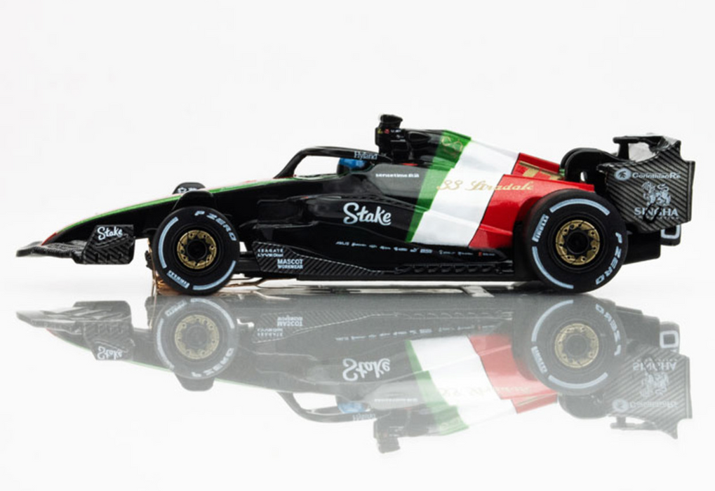 AFX Racing 22080 HO Scale Mega G+ Slot Car Alfa Romeo F1 Car Valtteri Bottas Monza 2023
