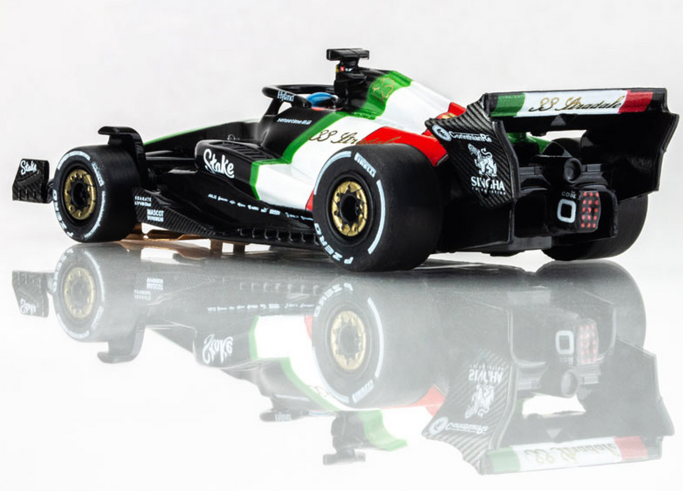 AFX Racing 22080 HO Scale Mega G+ Slot Car Alfa Romeo F1 Car Valtteri Bottas Monza 2023