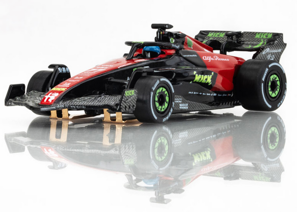 AFX Racing 22081 HO Scale Mega G+ Slot Car Alfa Romeo F1 Car Valtteri Bottas Spa 2023