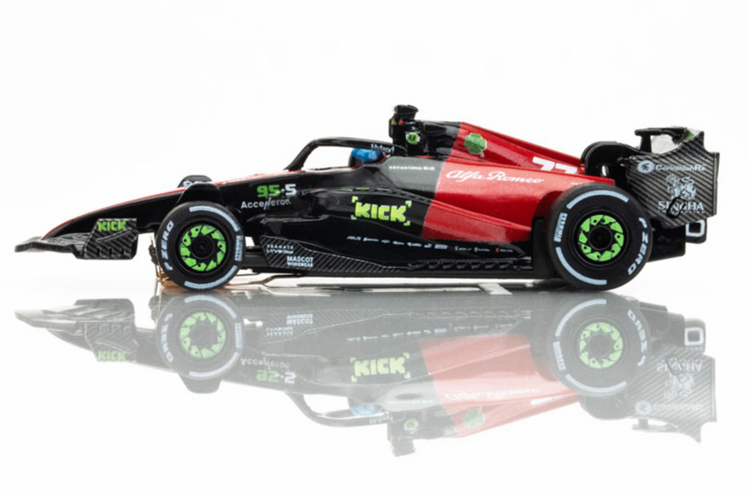 AFX Racing 22081 HO Scale Mega G+ Slot Car Alfa Romeo F1 Car Valtteri Bottas Spa 2023