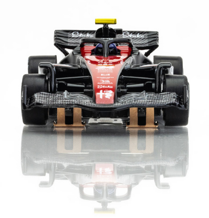 AFX Racing 22084 HO Scale Mega G+ Slot Car Alfa Romeo Zhou Guanyu F1 Car FY-24 2023