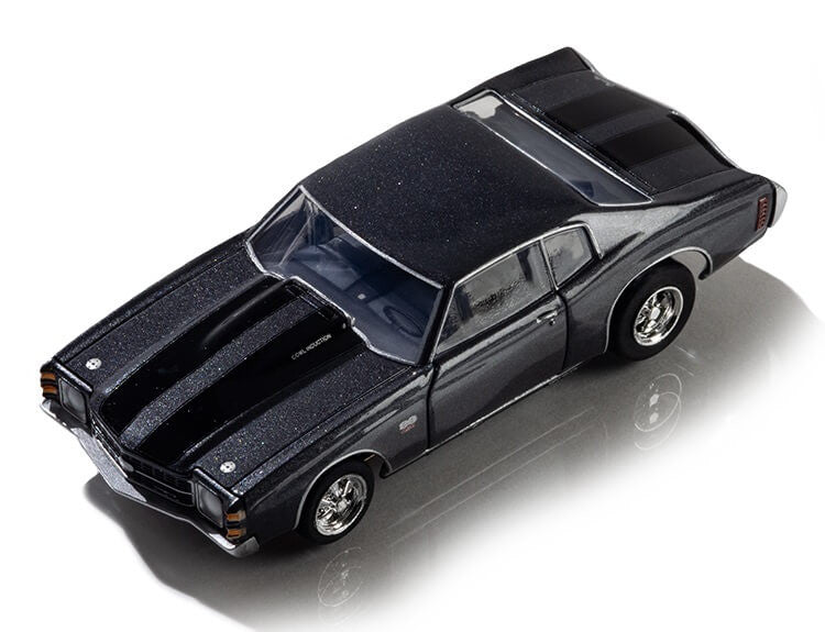 G AFX Racing 22087 1972 Chevelle SS Silver & Black Mega G+ HO Scale