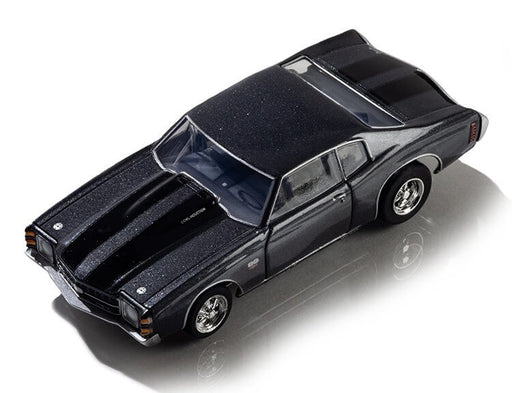 AFX Racing 22087 1972 Chevelle SS Silver & Black Mega G+ HO Scale