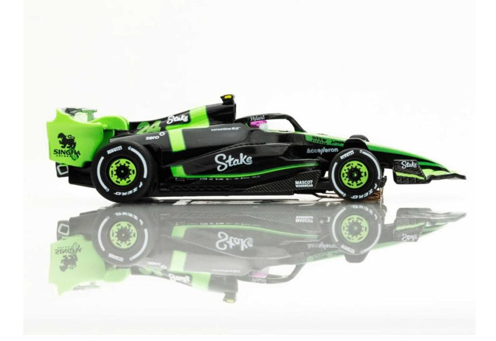 AFX Racing 22092 HO Scale Mega G+ Slot Car Sauber Stake Zhou Guanyu F1 Car FY-24 2024