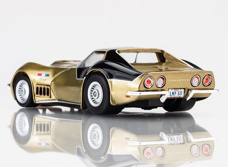 AFX Racing 22093 1969 Astrovette LMP12 Gold & Black Mega G+ HO Scale Slot Car