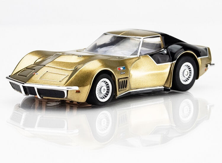AFX Racing 22093 1969 Astrovette LMP12 Gold & Black Mega G+ HO Scale Slot Car