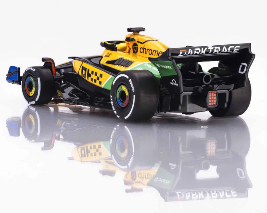 AFX Racing 22120 HO Scale Mega G+ Slot Car McLaren F1 MCL38 #4 Norris Senna Monaco 2024