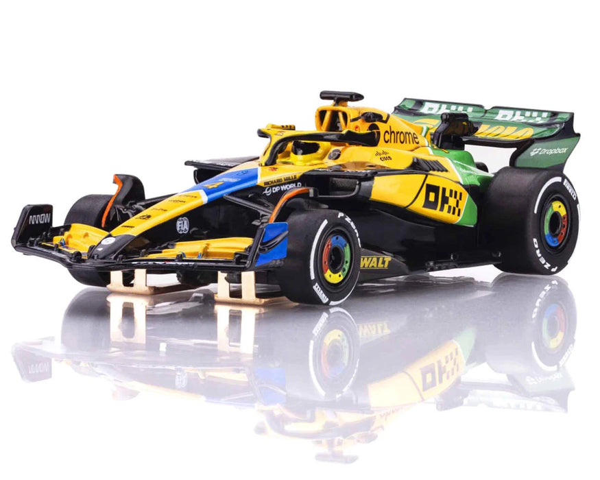 AFX Racing 22120 HO Scale Mega G+ Slot Car McLaren F1 MCL38 #4 Norris Senna Monaco 2024