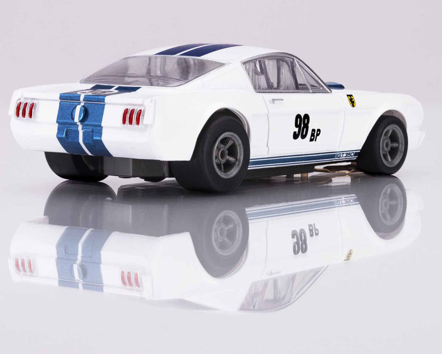 AFX Racing 22125 Mega G+ Slot Car Mustang GT350R - 1965 White/Blue