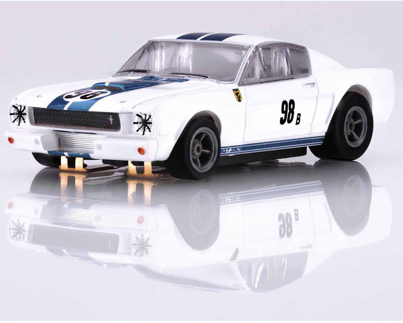AFX Racing 22125 Mega G+ Slot Car Mustang GT350R - 1965 White/Blue