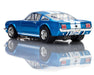 AFX Racing 22149 Mega G+ Slot Car Mustang GT350 - 1966 Sapphire Blue with White Stripes