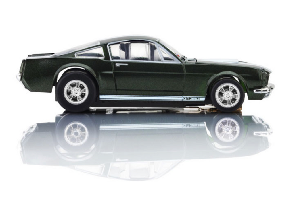 AFX Racing 22150 Mega G+ Slot Car Mustang GT350 - 1966 Ivy Green with White Stripes