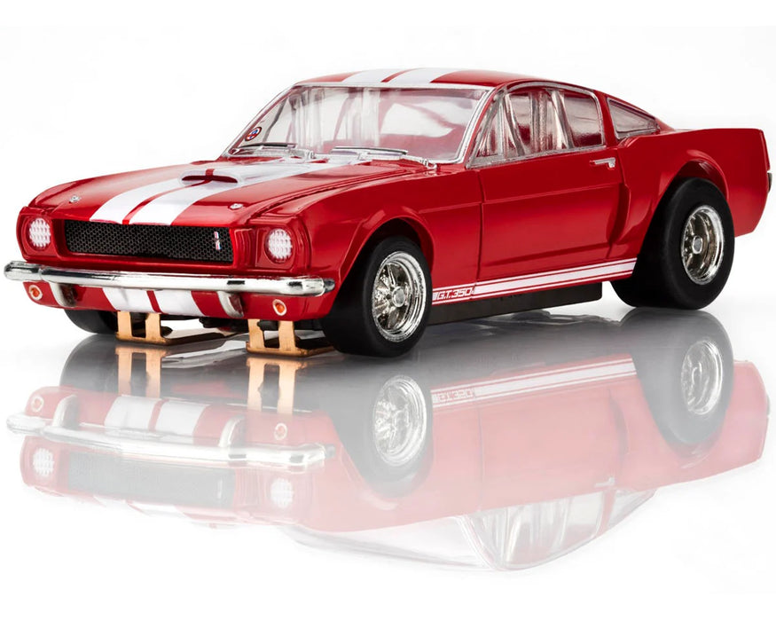 AFX Racing 22152 Mega G+ Slot Car Mustang GT350 - 1966 Red & White