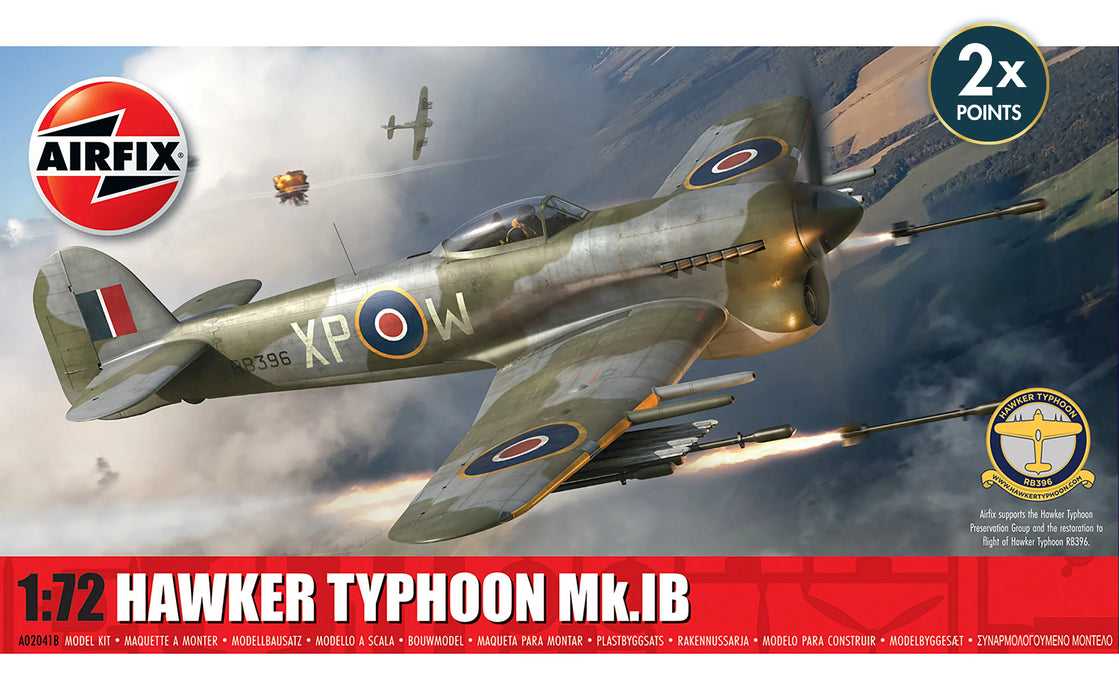 AIRFIX A02041 1/72 Hawker Typhoon IB Model Aircraft Kit