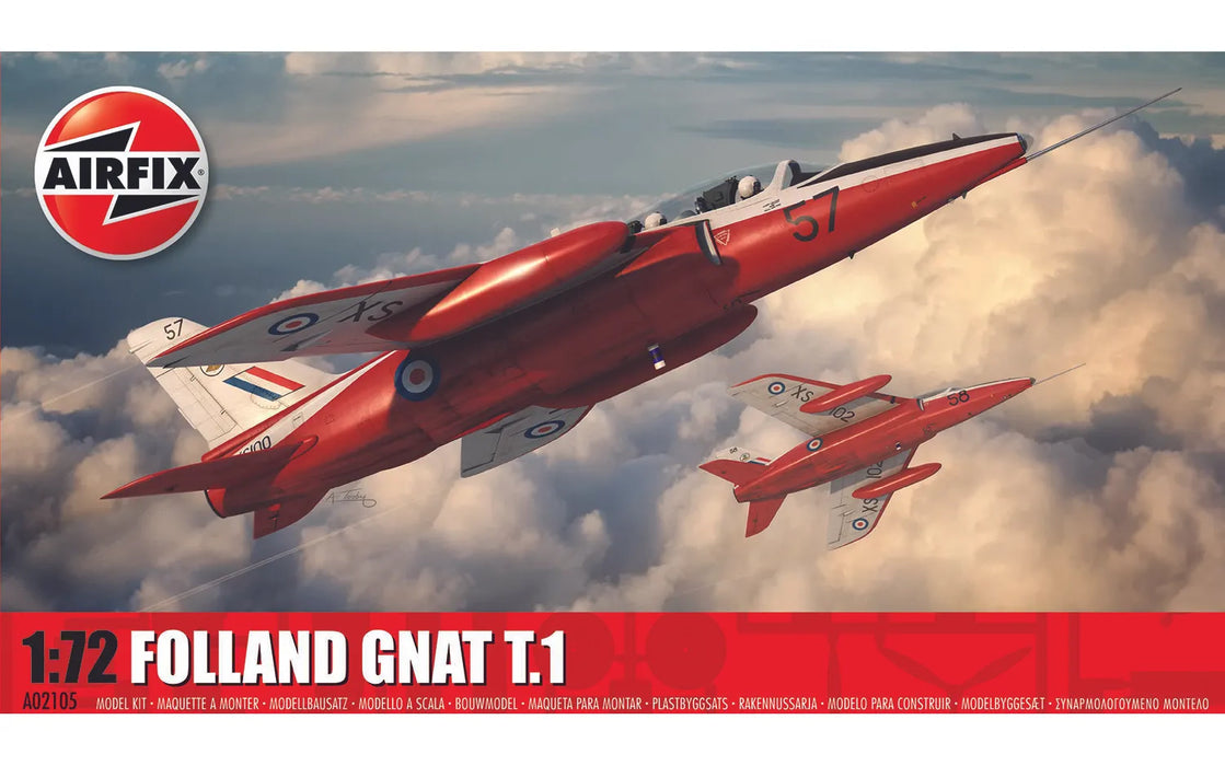 AIRFIX A02105 1/72 Folland Gnat T.1 Jet Model Aircraft Kit