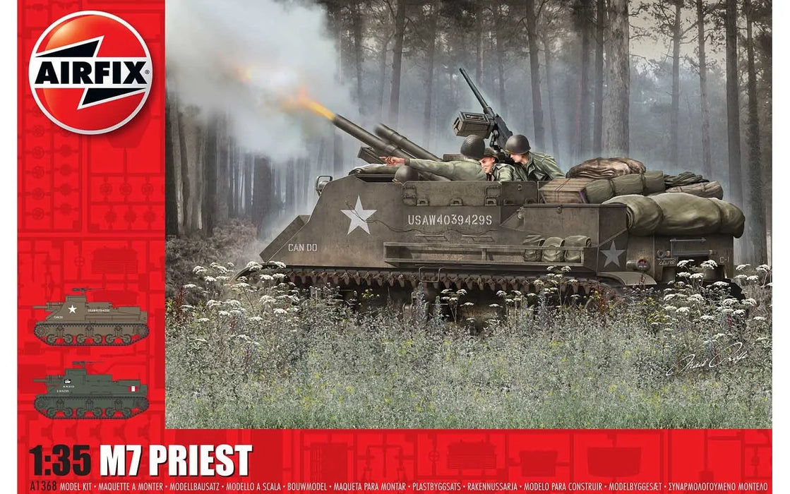Airfix A1368 1/35 M7 Priest Self-Propelled Gun Model Kit
