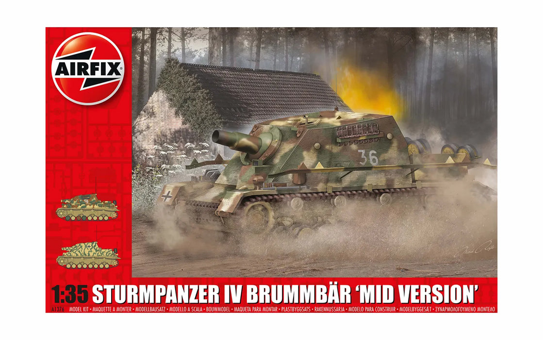 Airfix A1376 1/35 Sturmpanzer IV "Brummbär" Sd.Kfz 166 III. Serie Model Kit