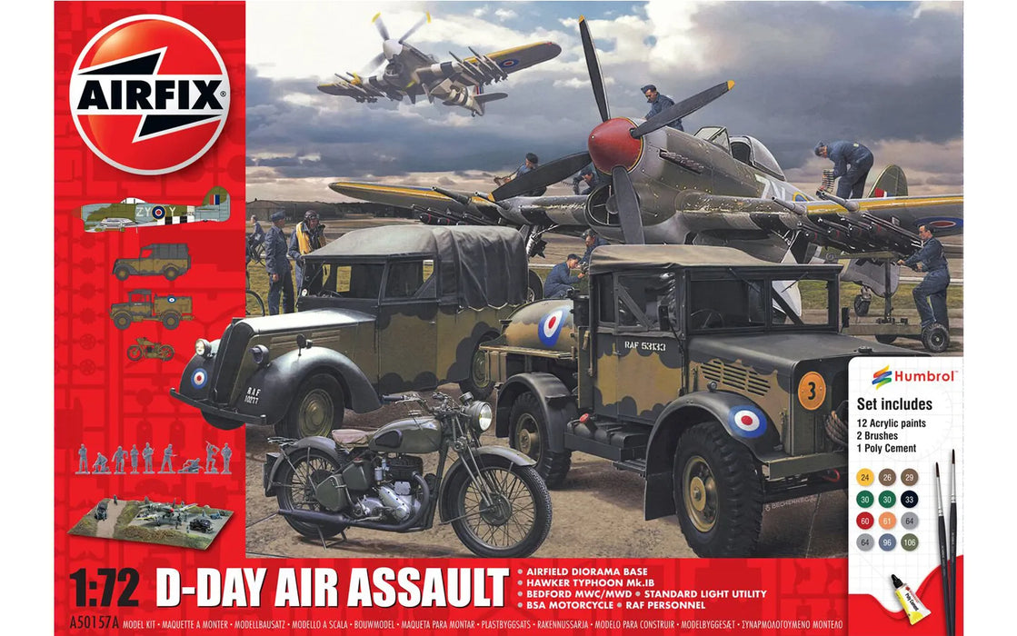 AIRFIX A50157A 1/72 D-Day Air Assault Gift Set (With Paint & Glue)