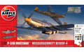 AIRFIX A50193 1/72 P51D Mustang & Bf109F4 Dogfight Doubles Gift Set (With Paint & Glue)