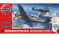 AIRFIX A50194 1/72 Spitfire Mk Vc & Bf109F4 Dogfight Doubles Gift Set (With Paint & Glue)
