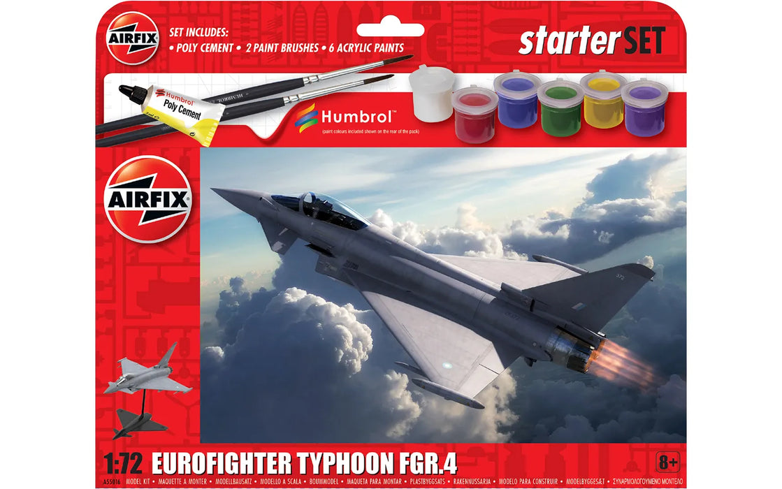 AIRFIX A55016 1/72 Eurofighter Typhoon FGR4 Large Starter Set (With Paint & Glue)