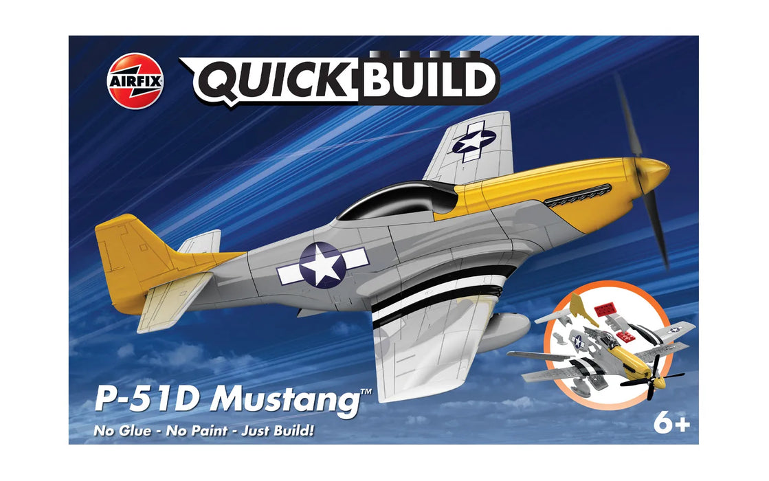 Airfix J6016 QuickBuild Mustang P51D Aircraft Brick-based Model Kit