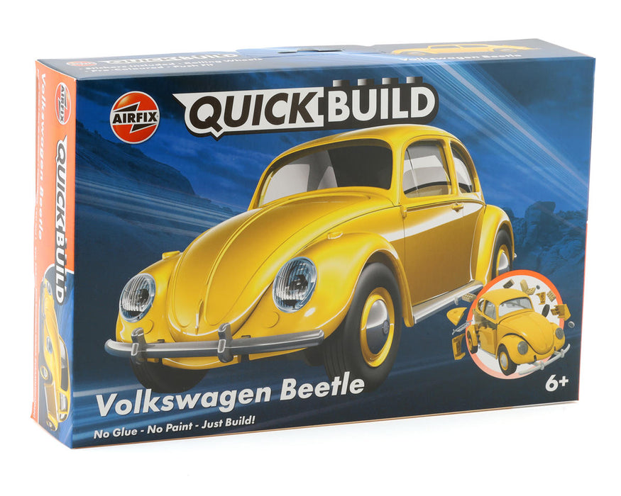 Airfix J6023 QuickBuild VW Beetle Car (Yellow) Brick-based Model Kit
