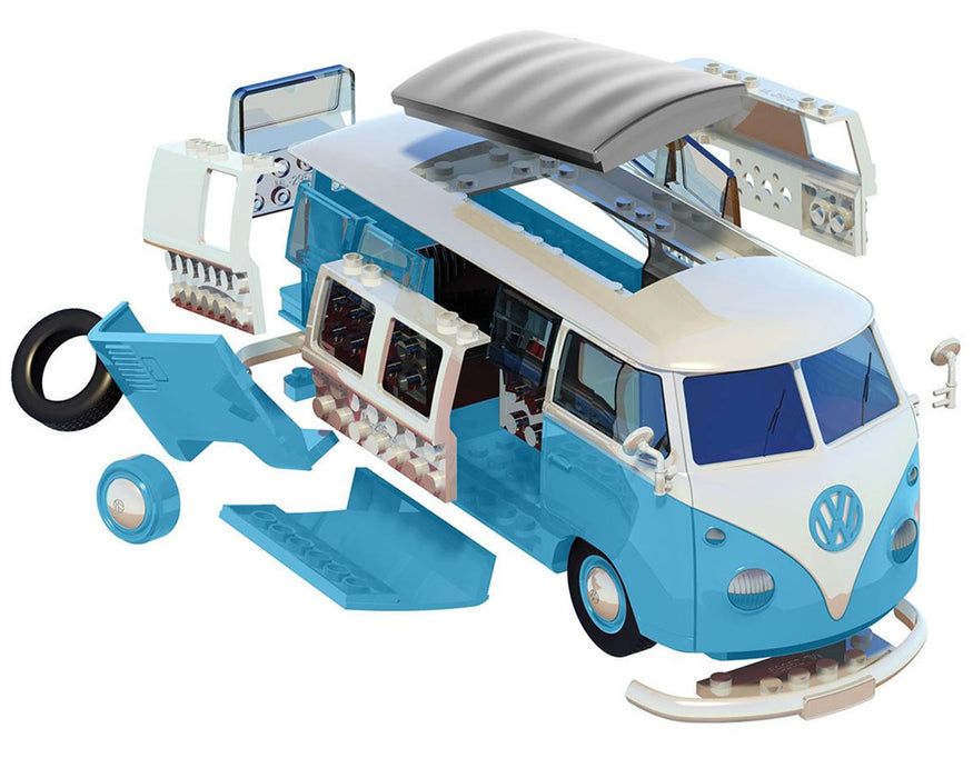 Airfix J6024 QuickBuild VW Camper Van (Blue) Brick-based Model Kit