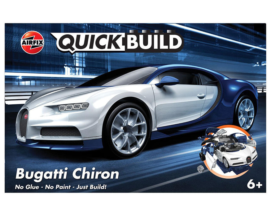 Airfix J6025 QuickBuild Bugatti Chiron Car (Black) Brick-based Model Kit