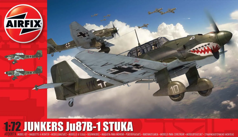 AIRFIX Models 3087 1/72 Junkers Ju87B1 Stuka Fighter Aircraft Kit