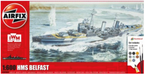 AIRFIX Models 50069 1/600 HMS  Belfast Light Cruiser Starter Set with Paint & Glue