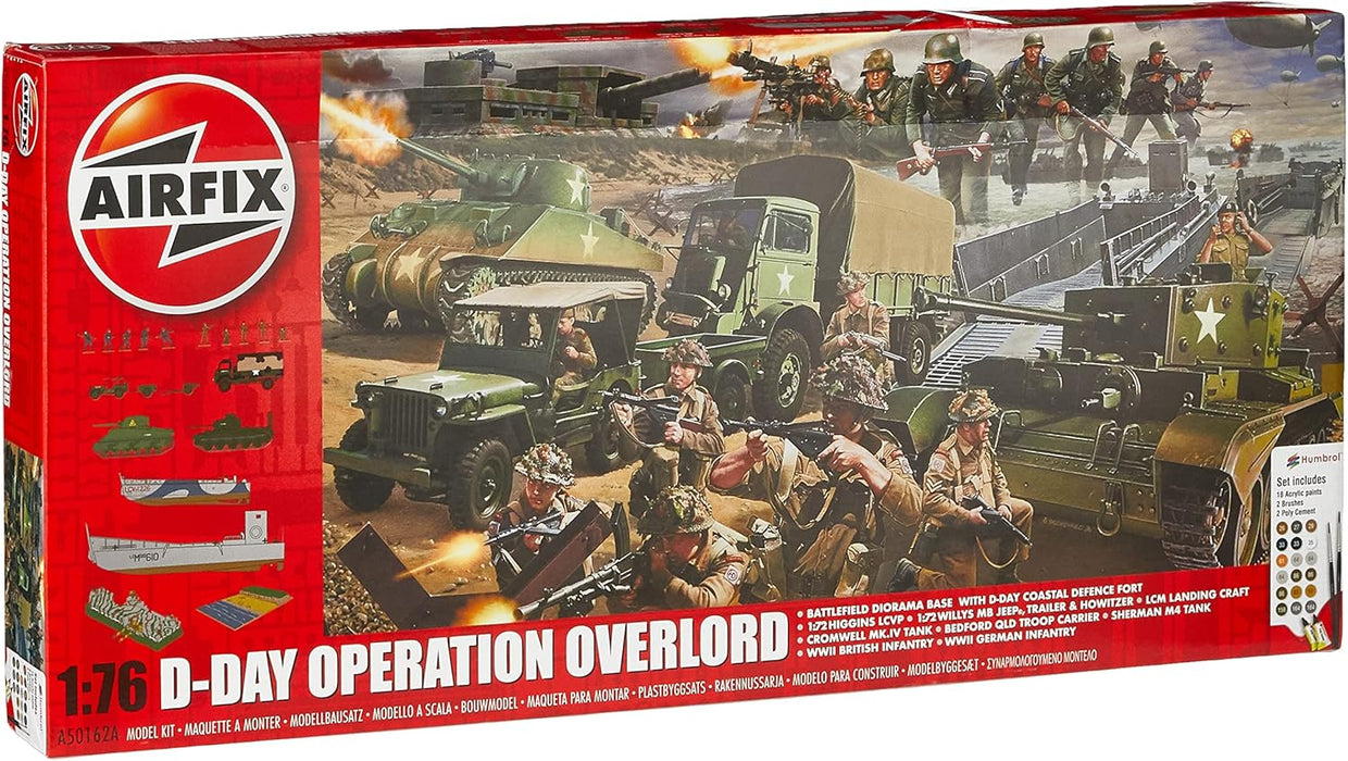 AIRFIX Models 50162 1/76 D-Day Operation Overlord Gift Set with Paint & Glue